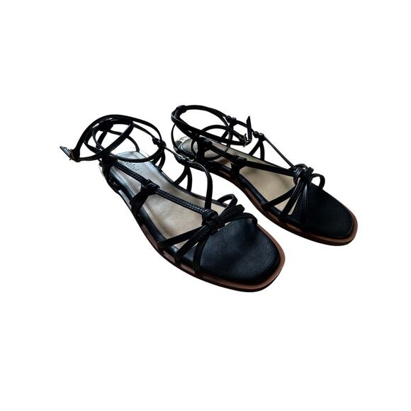 Chloe NIB Uma Knotted Leather Sandals in Black Size 40 - Picture 5 of 12